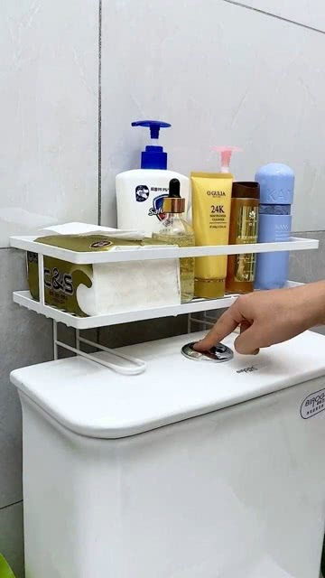 方便又实用的马桶置物架,轻松收纳浴室用品,而且节省空间